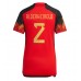 Cheap Belgium Toby Alderweireld #2 Home Football Shirt Women World Cup 2022 Short Sleeve